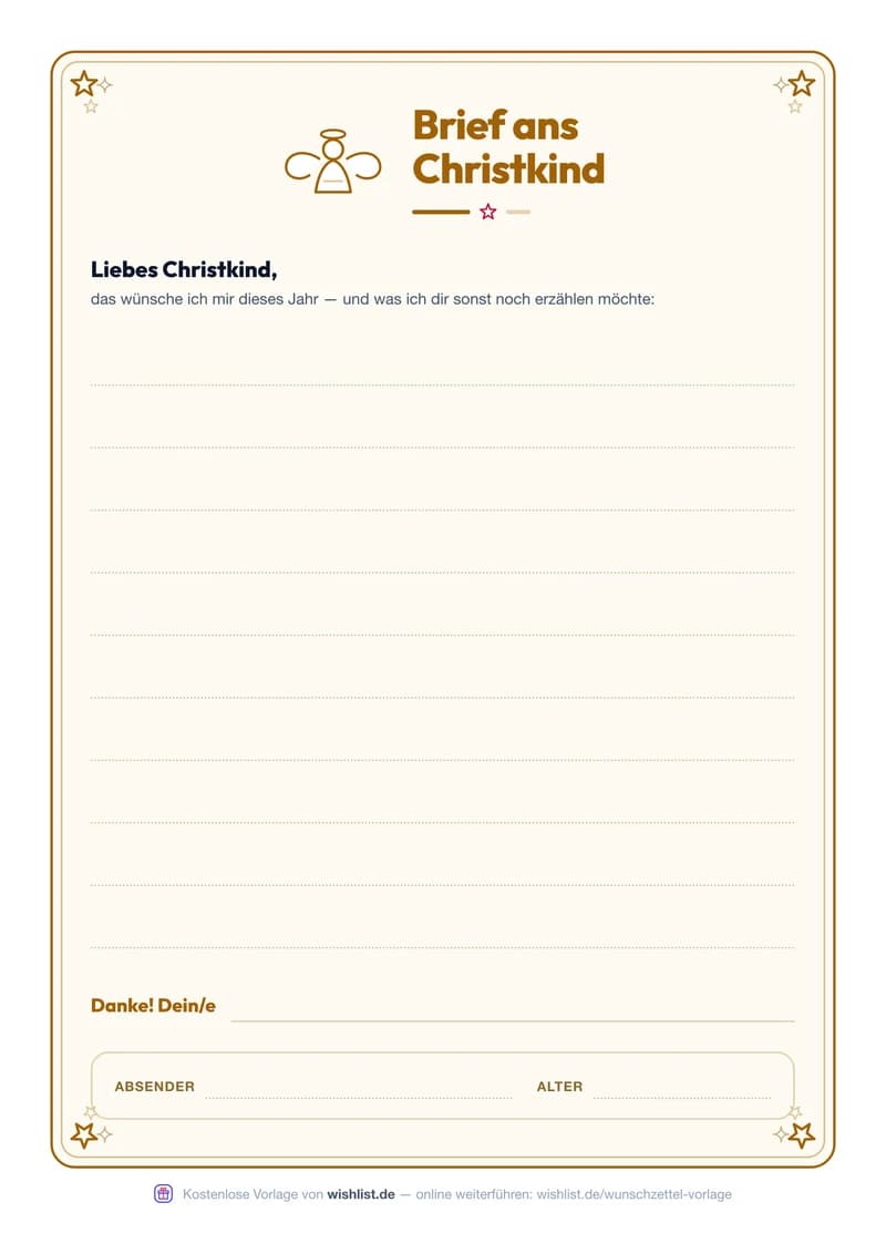 Vorschau: Brief ans Christkind