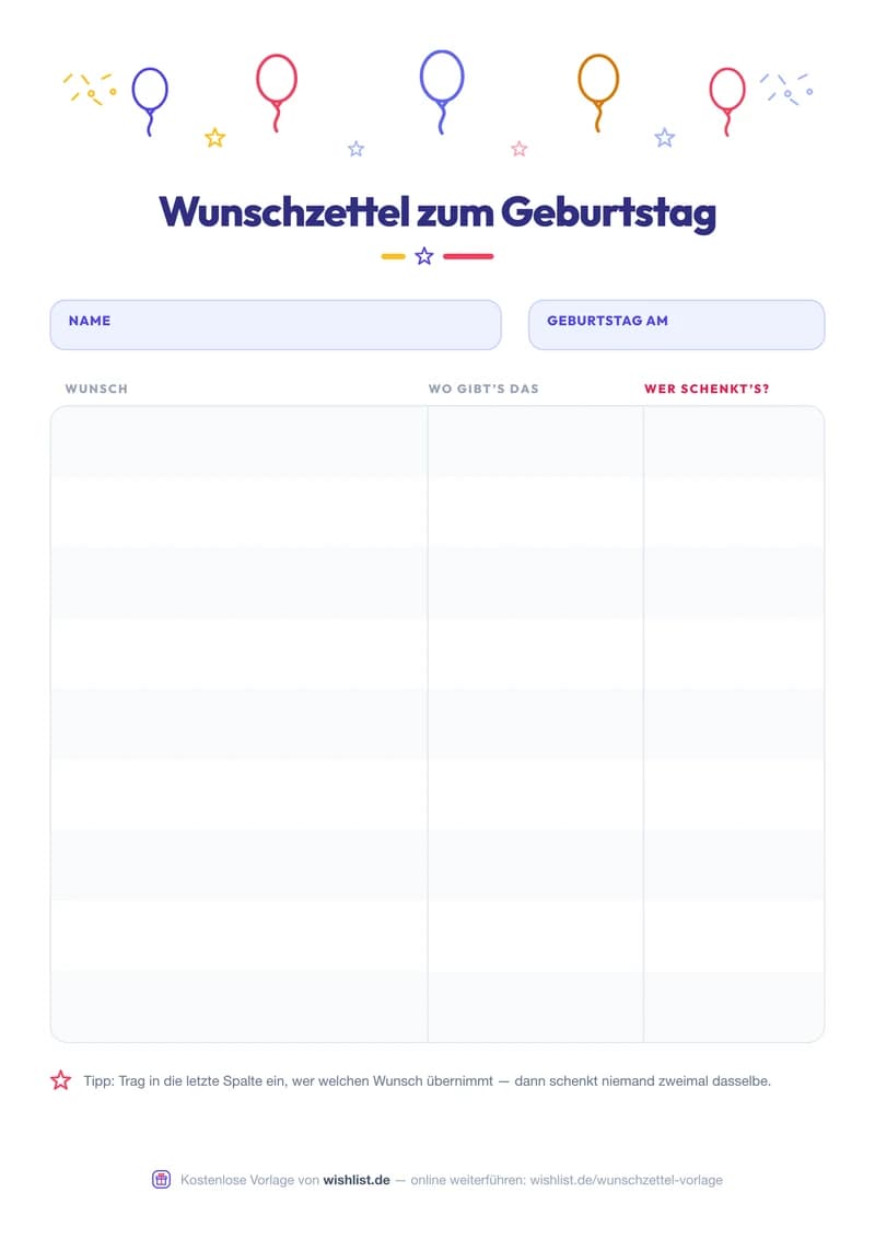 Vorschau: Geburtstag – bunt