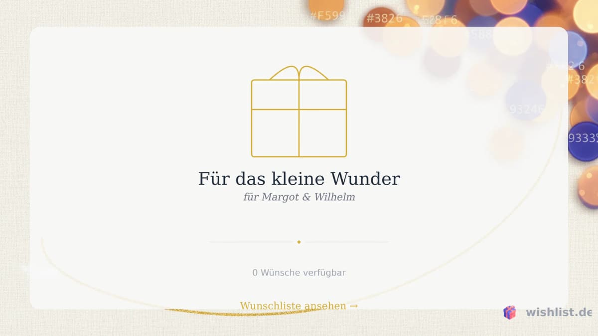 Wunschliste für Margot & Wilhelm
